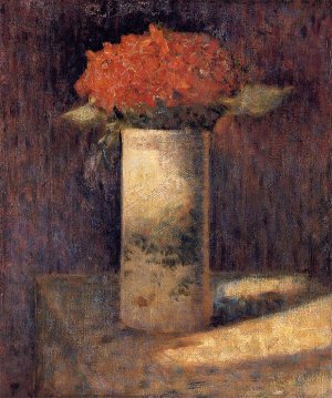 Bouquet in a Vase by Georges Seurat - Hand-Painted Oil Painting Reproduction