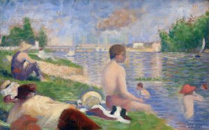 Final Study for “Bathers at Asnieres” by Georges Seurat - Hand-Painted Oil Painting Reproduction