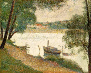 Gray Weather, Grande Jatte by Georges Seurat Oil Painting Reproduction