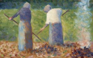 Haymakers at Montfermeil by Georges Seurat - Hand-Painted Oil Painting Reproduction