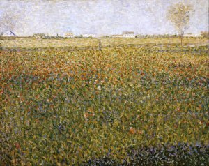 La Luzerne, Saint-Denis by Georges Seurat - Hand-Painted Oil Painting Reproduction