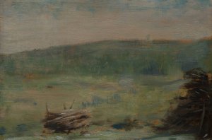 Landscape at Saint-Ouen by Georges Seurat - Hand-Painted Oil Painting Reproduction