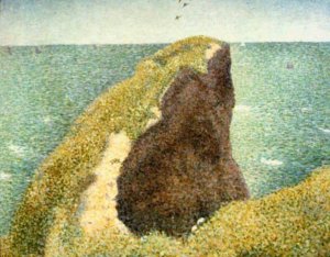 Le Bec du Hoc, Grandcamp by Georges Seurat - Hand-Painted Oil Painting Reproduction