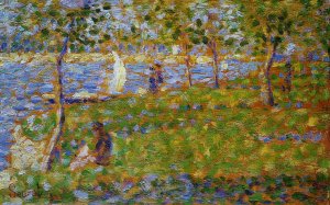 Sailboat by Georges Seurat - Hand-Painted Oil Painting Reproduction