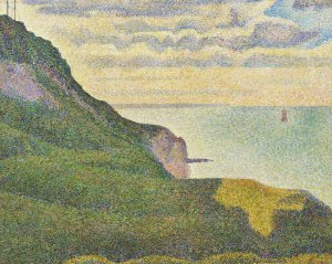 Seascape at Port-en-Bessin, Normandy by Georges Seurat - Hand-Painted Oil Painting Reproduction