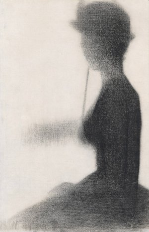 Seated Woman with a Parasol by Georges Seurat - Hand-Painted Oil Painting Reproduction