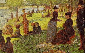 Sketch with Many Figures by Georges Seurat - Hand-Painted Oil Painting Reproduction