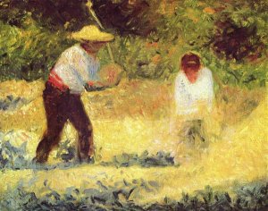 Stone Breaker by Georges Seurat - Hand-Painted Oil Painting Reproduction