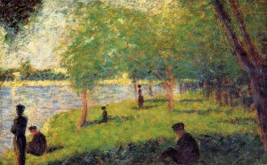 Study with Figures by Georges Seurat - Hand-Painted Oil Painting Reproduction
