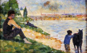 The Black Horse by Oil Painting Reproduction