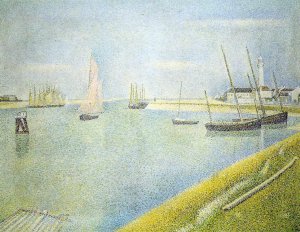 The Channel at Gravelines, in the Direction of the Sea by Oil Painting Reproduction