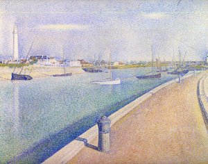 The Channel at Gravelines, Petit-Fort-Philippe by Georges Seurat - Hand-Painted Oil Painting Reproduction