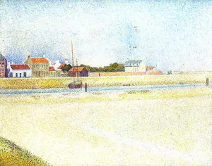 The Channel at Gravelins, Grand-Fort-Philippe by Georges Seurat - Hand-Painted Oil Painting Reproduction