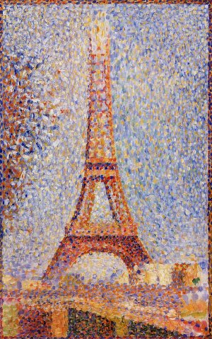 The Eiffel Tower by Georges Seurat - Hand-Painted Oil Painting Reproduction