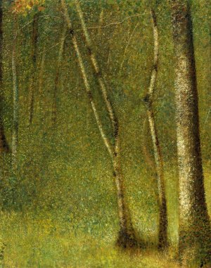 The Forest at Pontaubert by Georges Seurat - Hand-Painted Oil Painting Reproduction