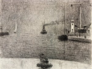 The Port of Honfleur by Georges Seurat - Hand-Painted Oil Painting Reproduction