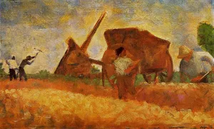 The Stone Breakers by Georges Seurat - Hand-Painted Oil Painting Reproduction