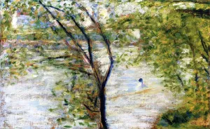 Un Perissoire by Georges Seurat - Hand-Painted Oil Painting Reproduction