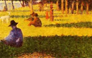 White Dog by Georges Seurat Oil Painting Reproduction