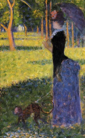 Woman with a Monkey by Georges Seurat Oil Painting Reproduction